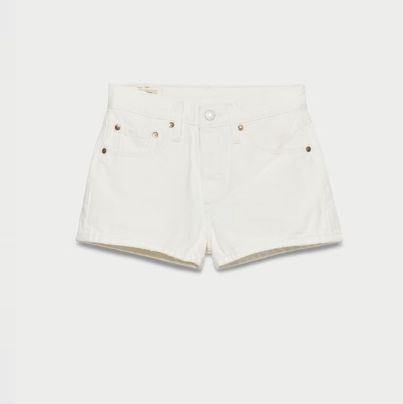 NWT Levi's White 501 Original Jean Shorts - Picture 3 of 3
